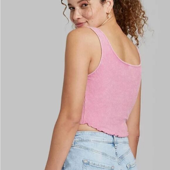 Wild Fable Women's Seamed Corset Tank Top NWT Magenta Pink Size XXL - Picture 3 of 5